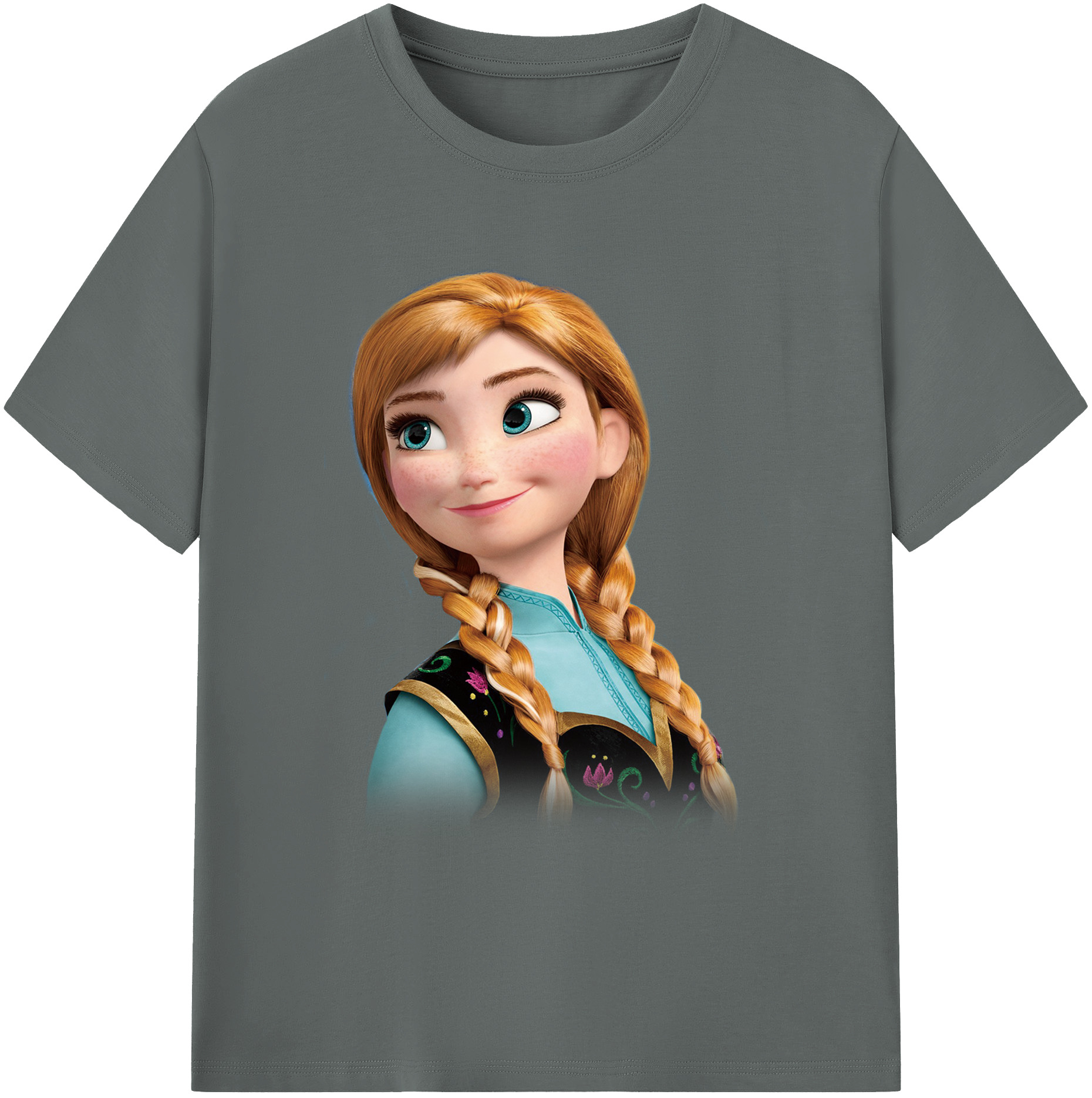 （画像用） アナと雪の女王 アンナ エルサ Frozen Anna Elsa 綿100％ メンズ半袖Tシャツ｜肌触りやわらか＆通気性